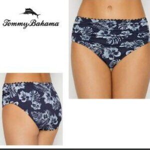 Tommy Bahama Swimsuit Bottoms Chambray Blossom Twist Tummy Control NWT $79 XXS